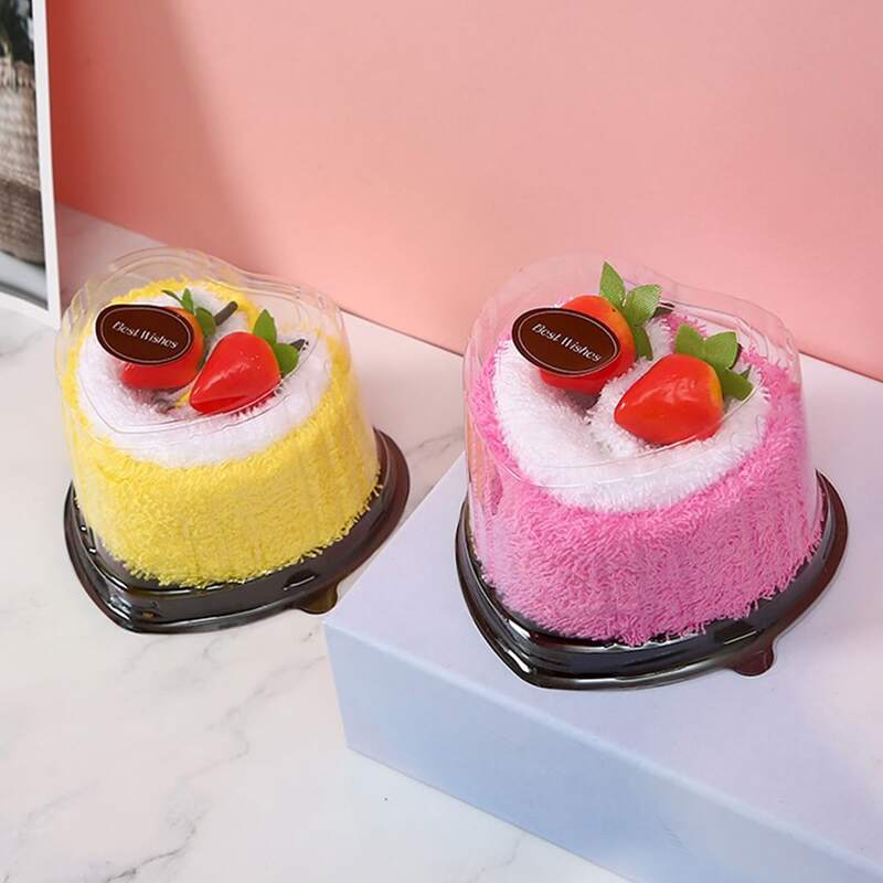 

1pc 2 In 1 Random Cake Shaped Towel, Multicolor