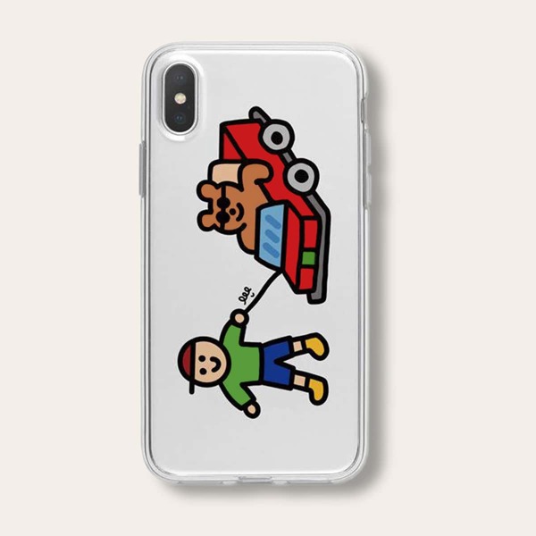 

Cartoon Graphic iPhone Case, Clear