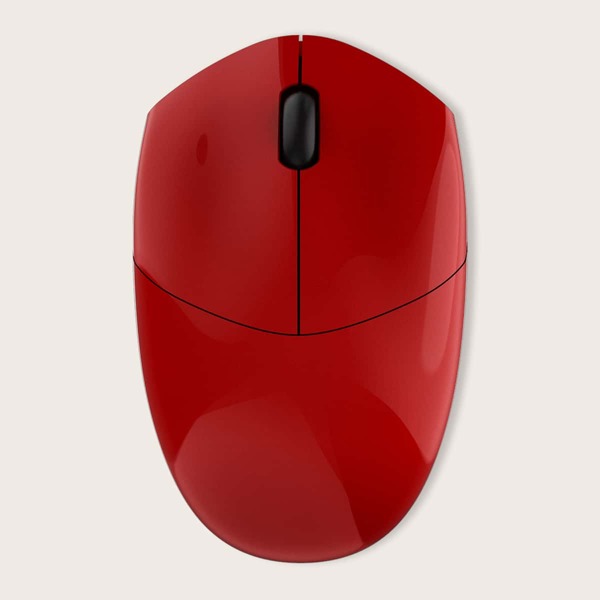 

1pc Two Tone Bluetooth Mouse, Red