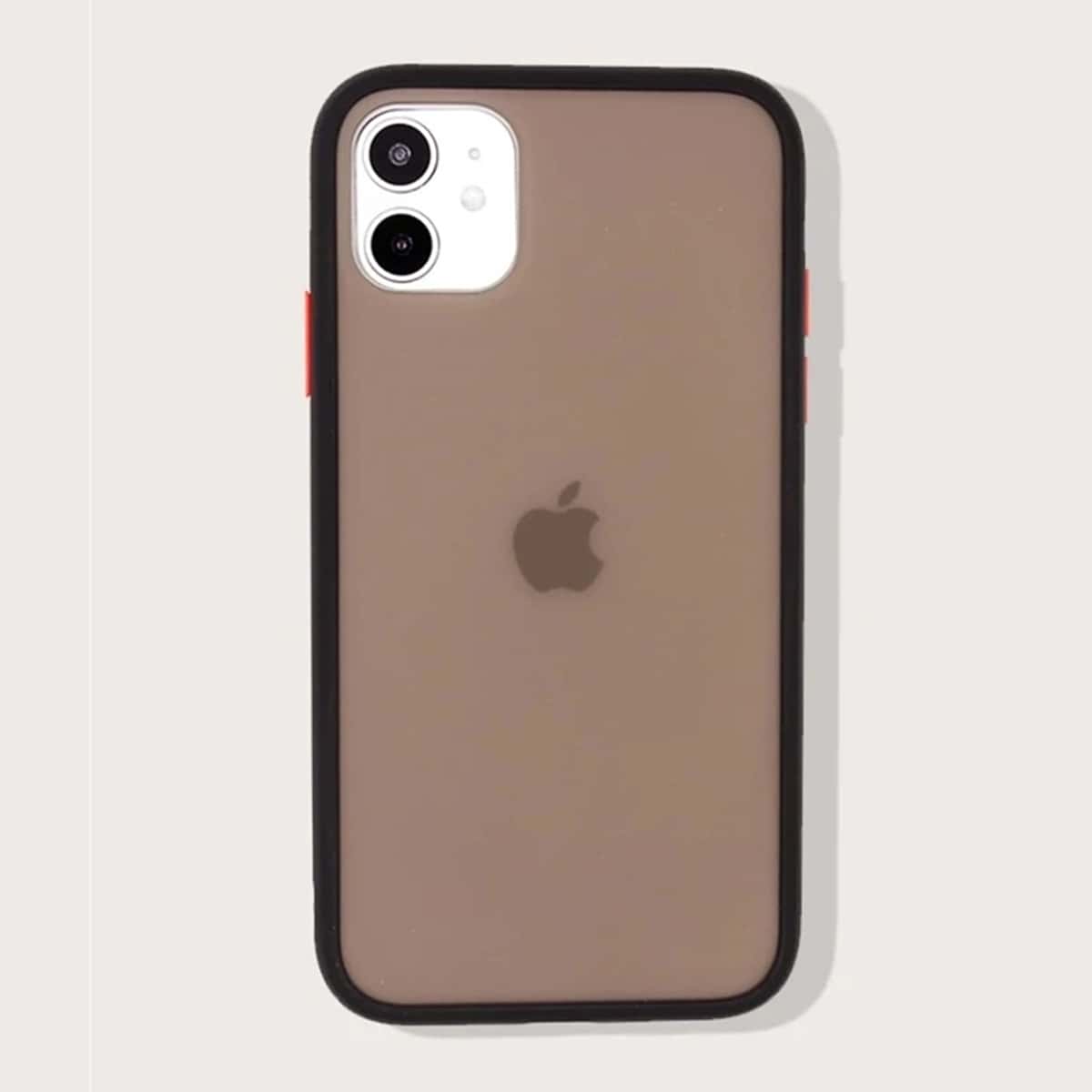 

Contrast Frame Clear iPhone Case, Black