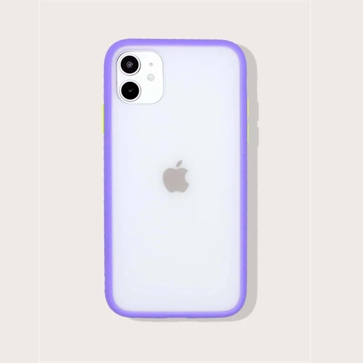 

Contrast Frame Clear iPhone Case, Purple