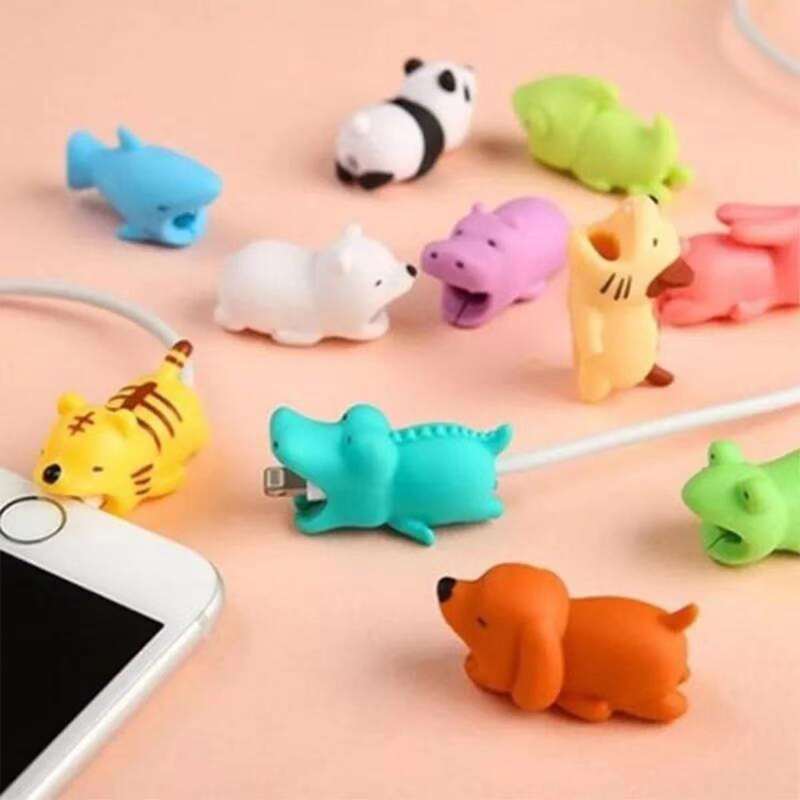 

3pcs Random Cartoon Animal Cable Protector, Multicolor