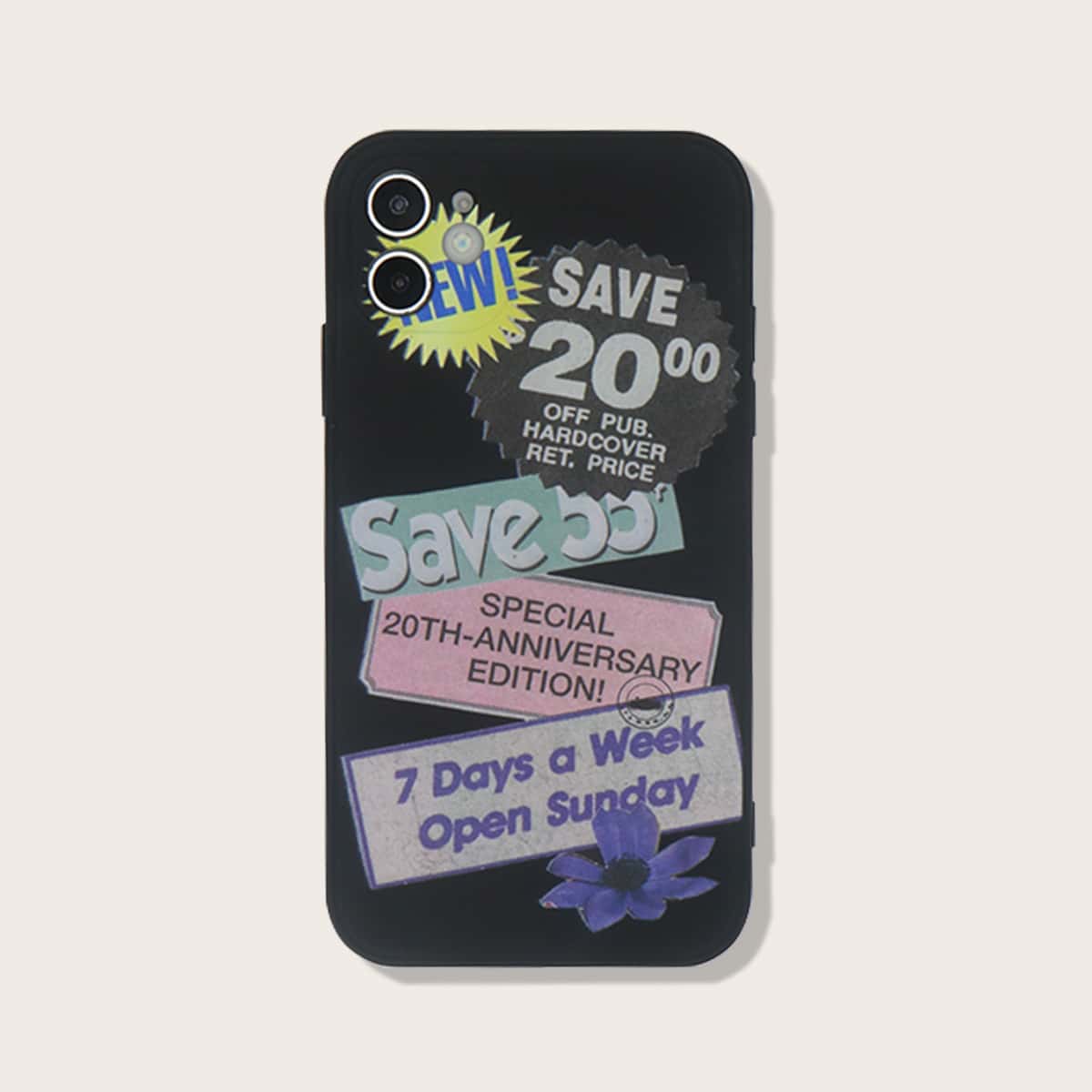 

Slogan Graphic iPhone Case, Multicolor