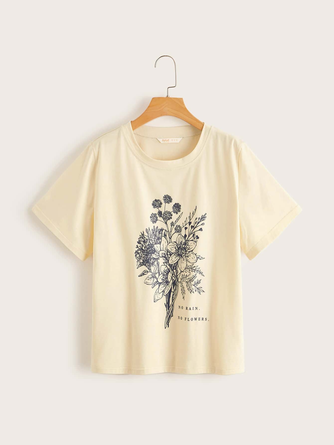 Plus Floral And Slogan Graphic Tee thumbnail