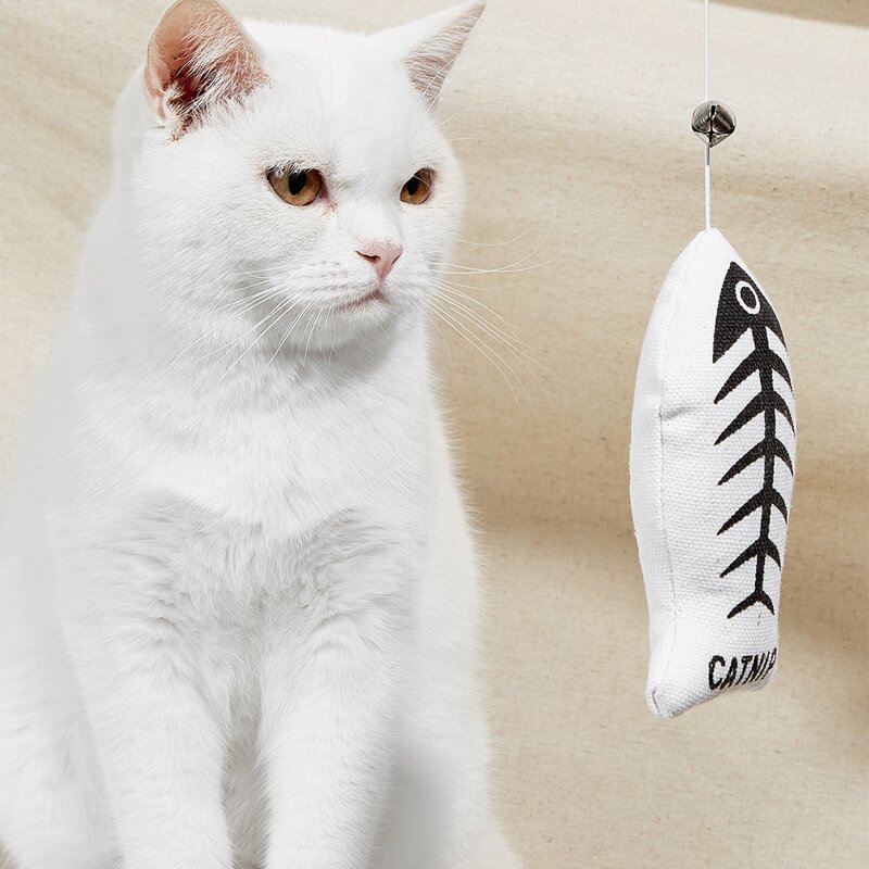 

Fish Shaped Pet Sound Toy, Black and white