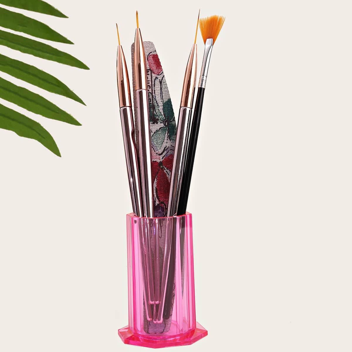 

1pc Nail Art Brush Storage Holder, Hot pink