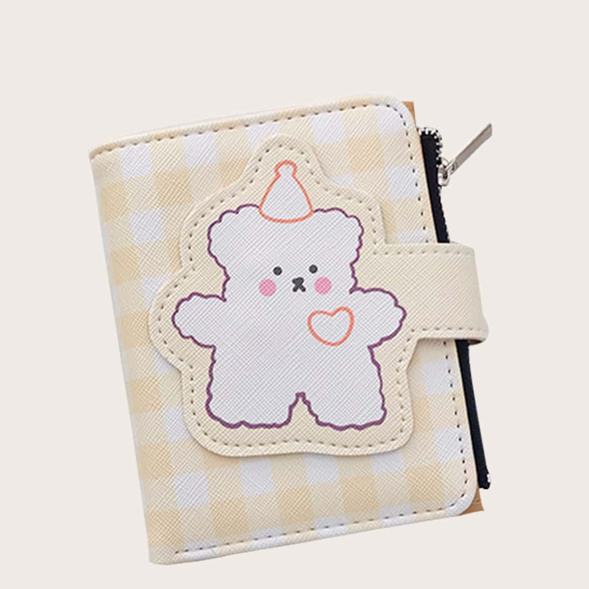 Image of Cartoon Bear Print Small Purse