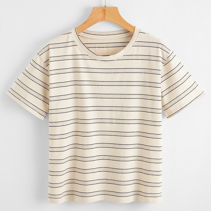 

Striped Drop Shoulder Tee, Multicolor