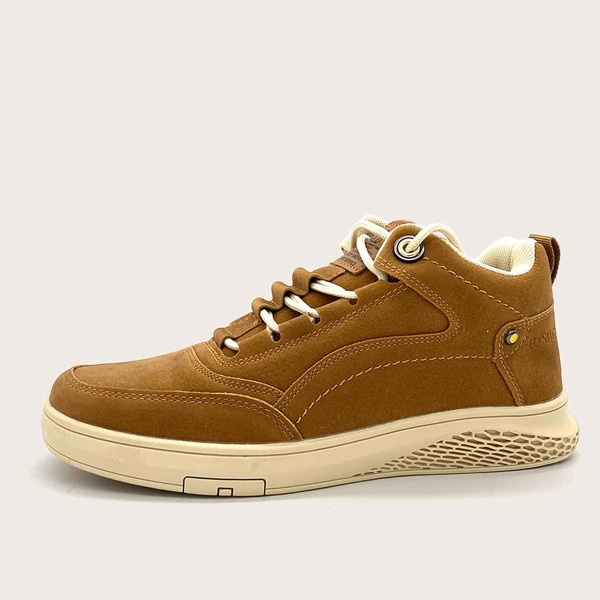 

Men Lace-up Front Low Top Sneakers, Brown
