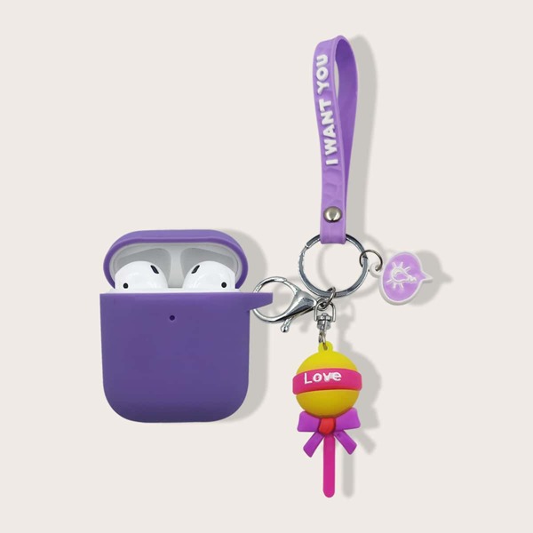 

Lollipop Pendant Silicone Airpods Case, Purple