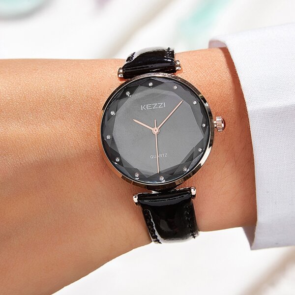 

Rhinestone Decor Dial Quartz Watch