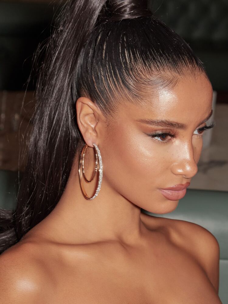 Glitter Hoop Earrings