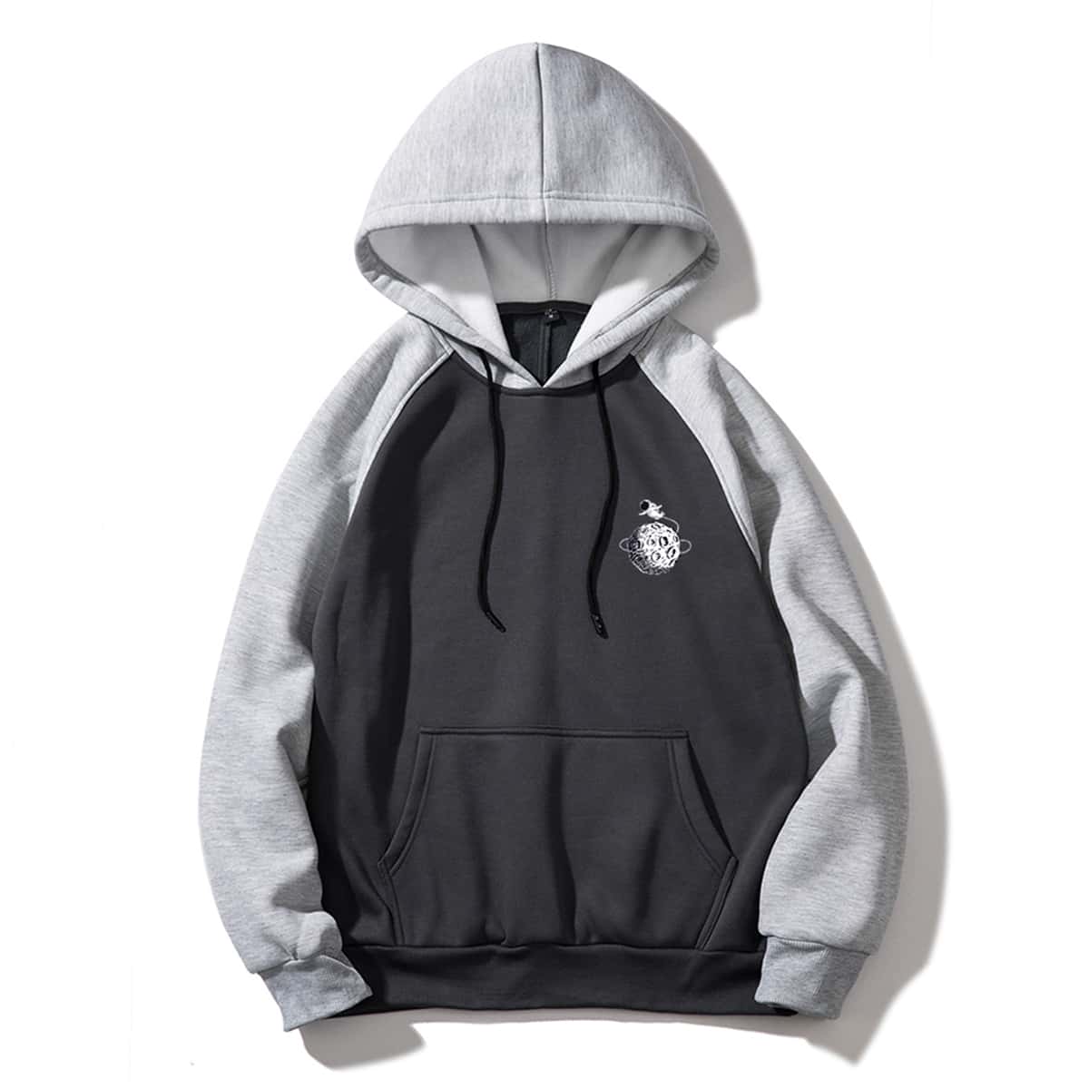 

Guys Colorblock Graphic Drawstring Hoodie, Multicolor