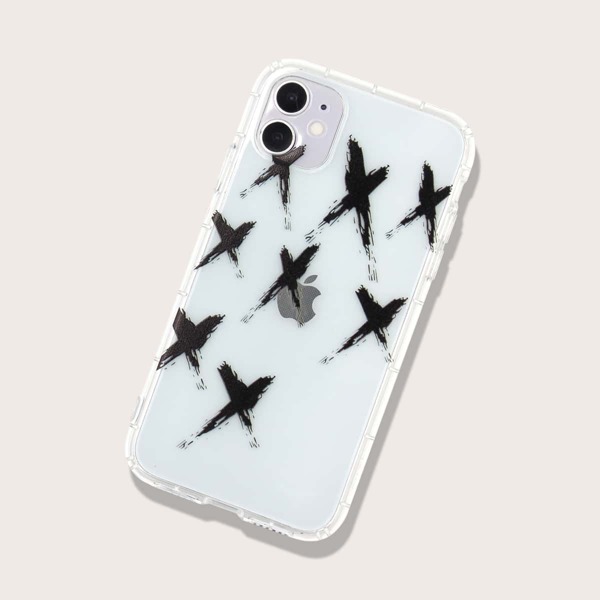 

Cross Print Clear iPhone Case