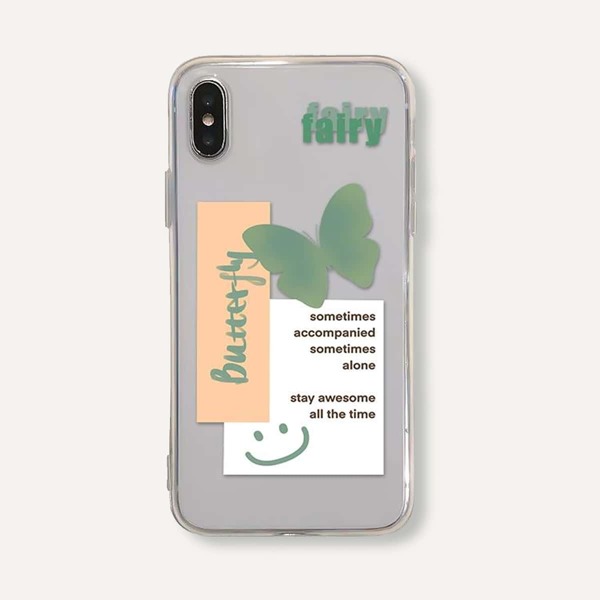 

Butterfly Print Clear iPhone Case