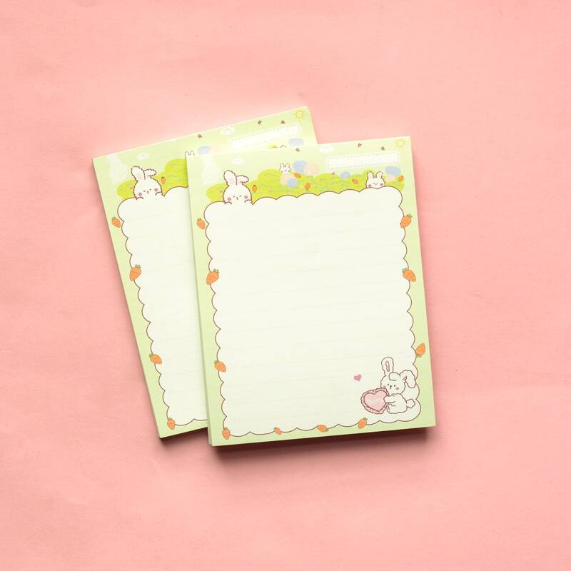 

1pack Cartoon Rabbit Print Memo Pad, Multicolor