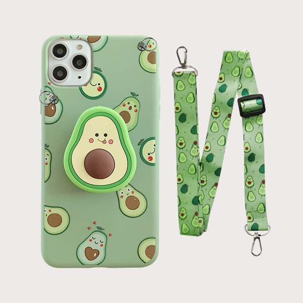 

Avocado iPhone Case & Holder & Lanyard, Multicolor