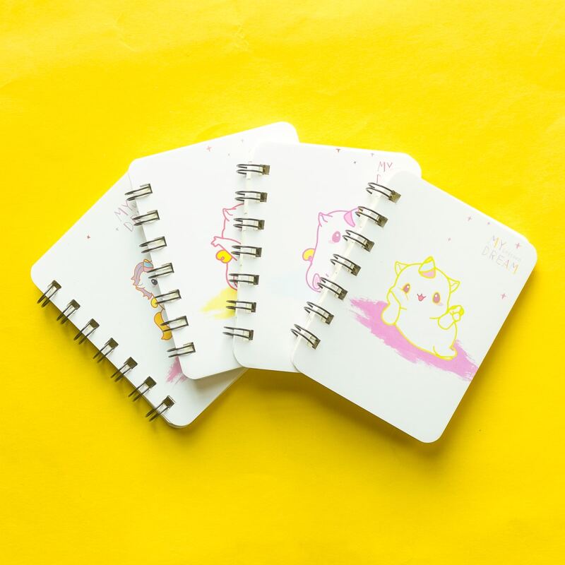 

1pack Unicorn Print Cover Random Spiral Notebook, Multicolor