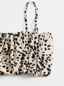 SHEIN WYWH 抽褶胸斑點吊帶短版上衣 - 彩色 - 查看 5