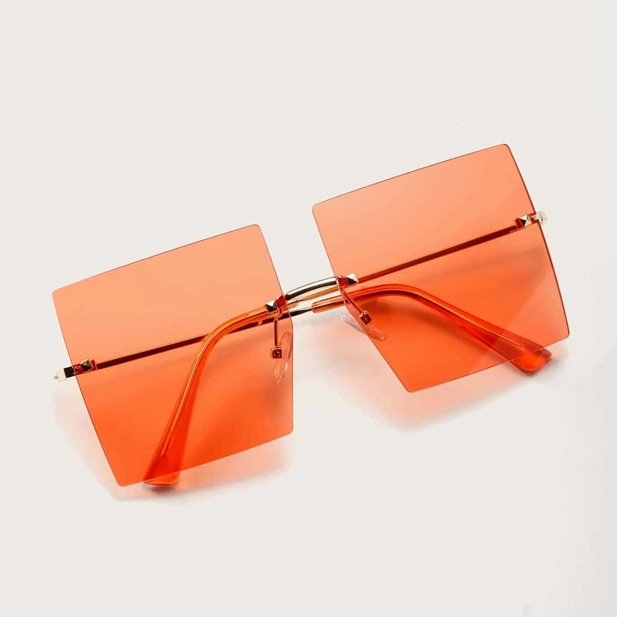 

Rimless Square Frame Sunglasses