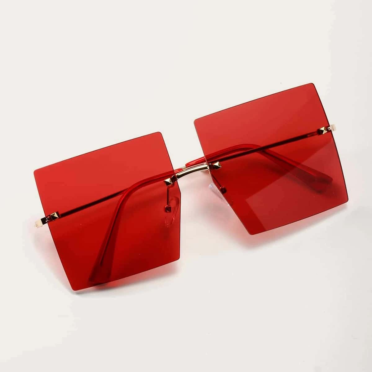 

Rimless Square Frame Sunglasses