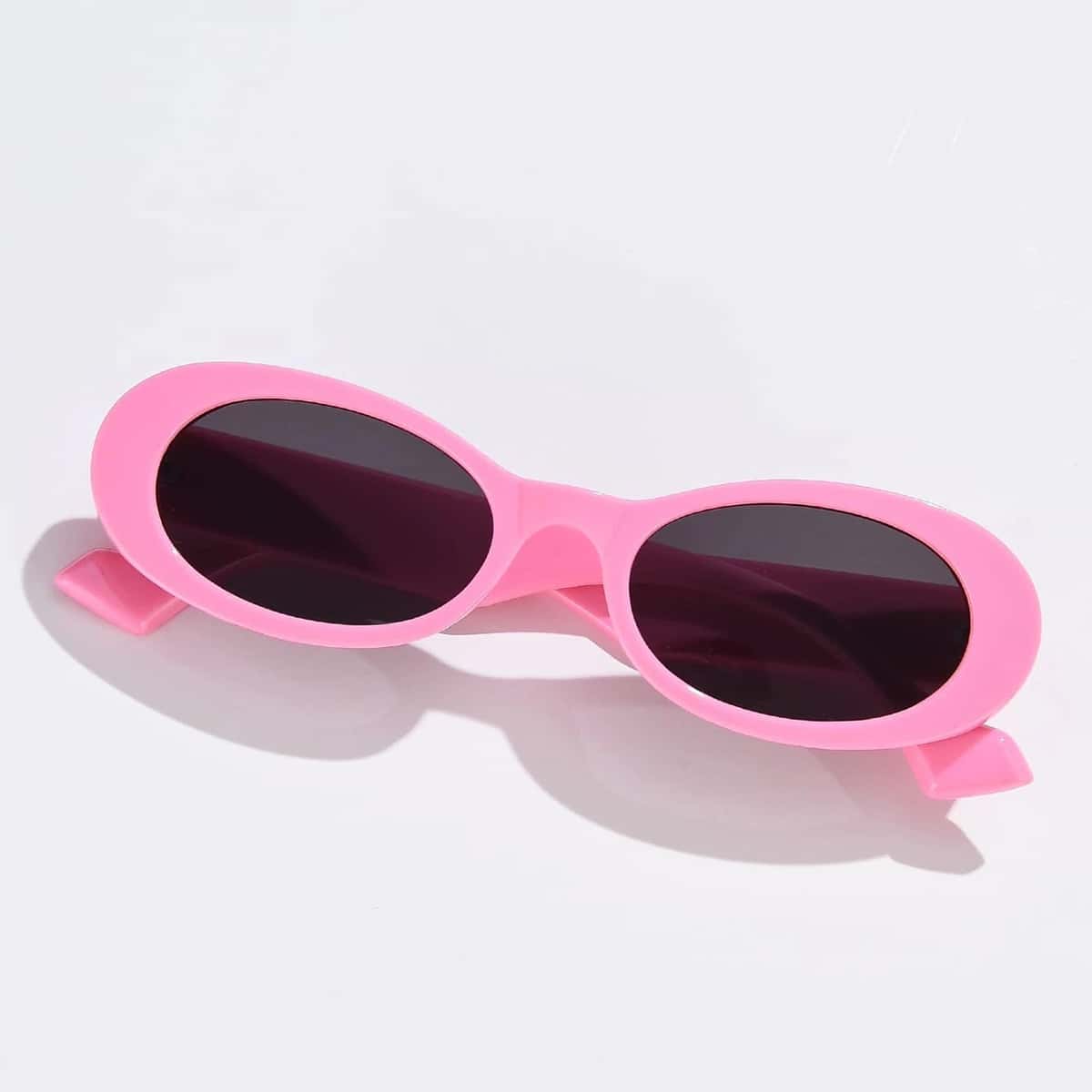 

Colorblock Oval Frame Sunglasses