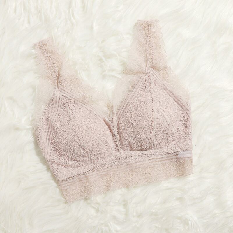 

Floral Lace Bralette, Pink
