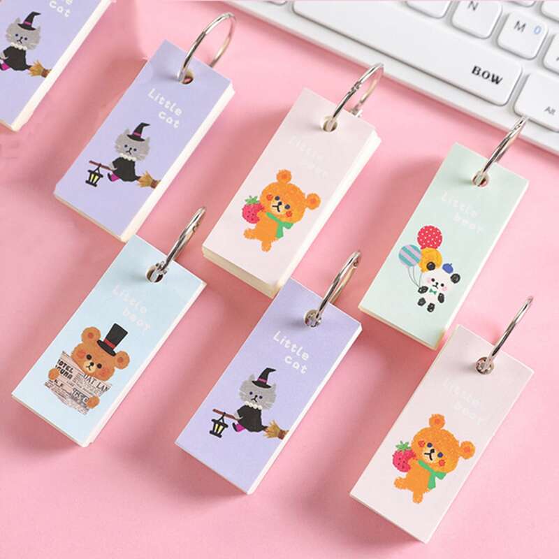 

1pack Cartoon Graphic Random Ring Memo Pad, Multicolor
