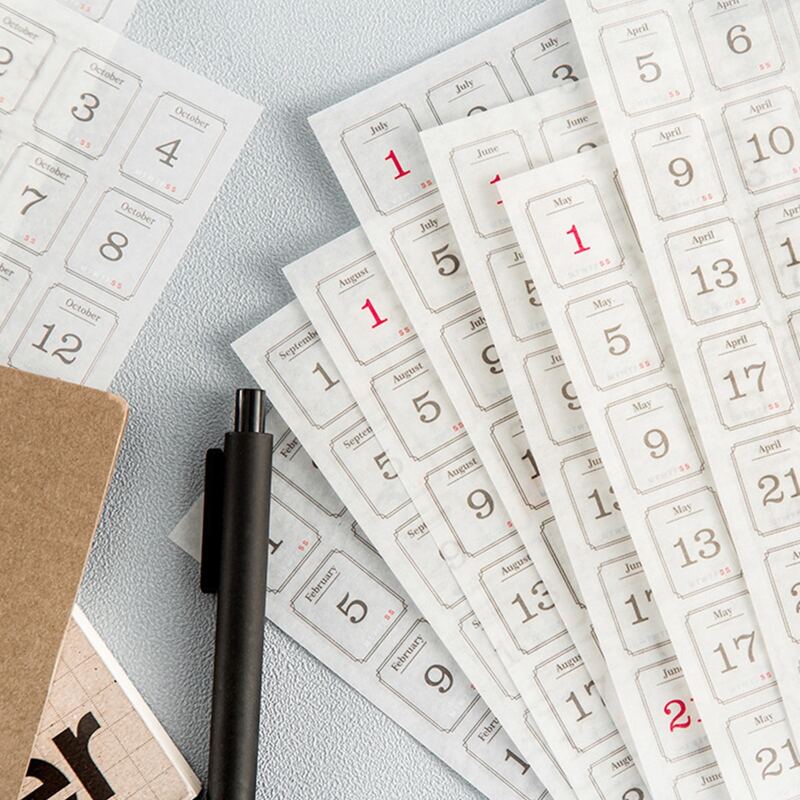 

12sheets Calendar Sticker, Multicolor
