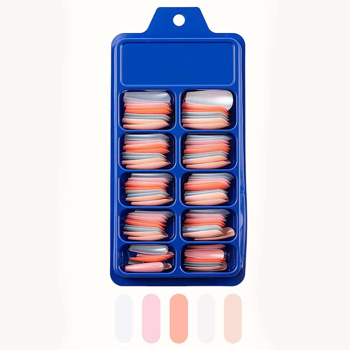 

100pcs Mix Color Fake Nail, Multicolor