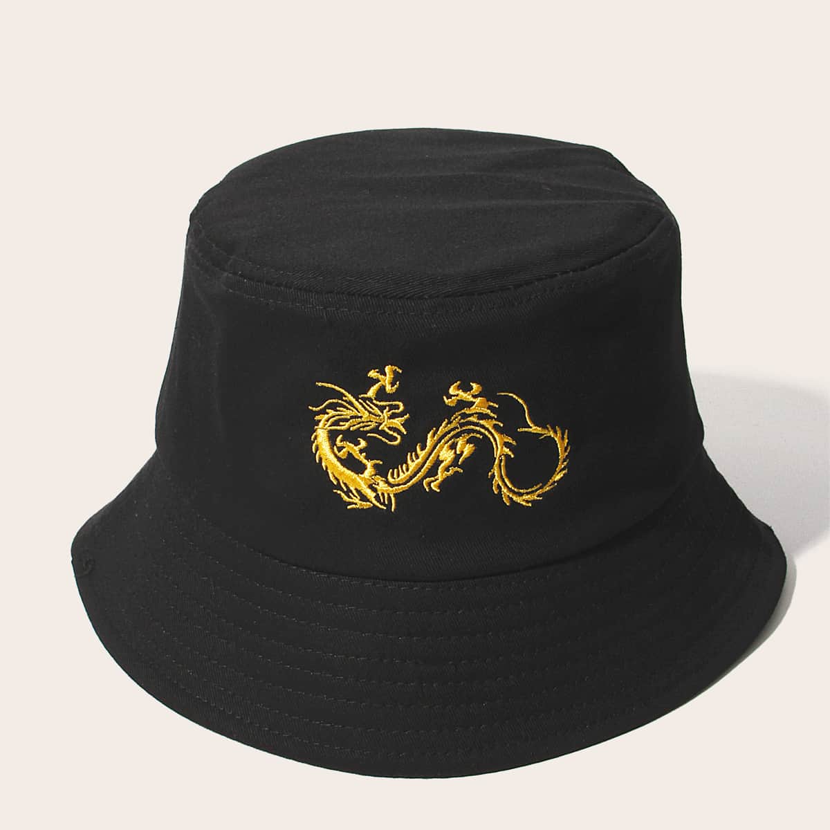 

Guys Chinese Dragon Bucket Hat, Black