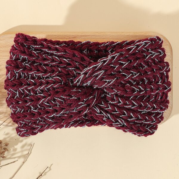 

Knit Twist Headband, Burgundy