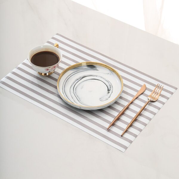 

1pc Striped Pattern Placemat, Multicolor