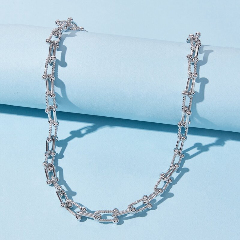 

Simple Chain Necklace, Silver