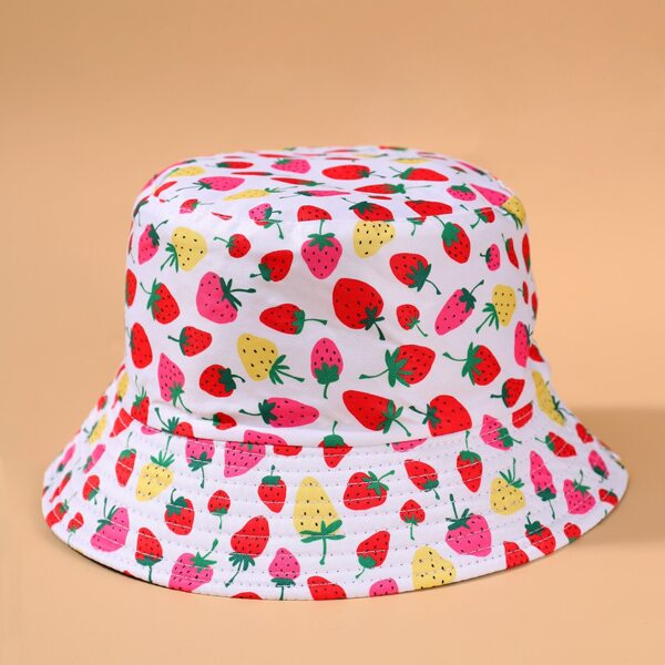 

Kids Fruit Print Reversible Bucket Hat, Multicolor