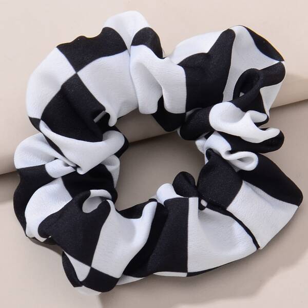 

Two Tone Scrunchie, Black and white