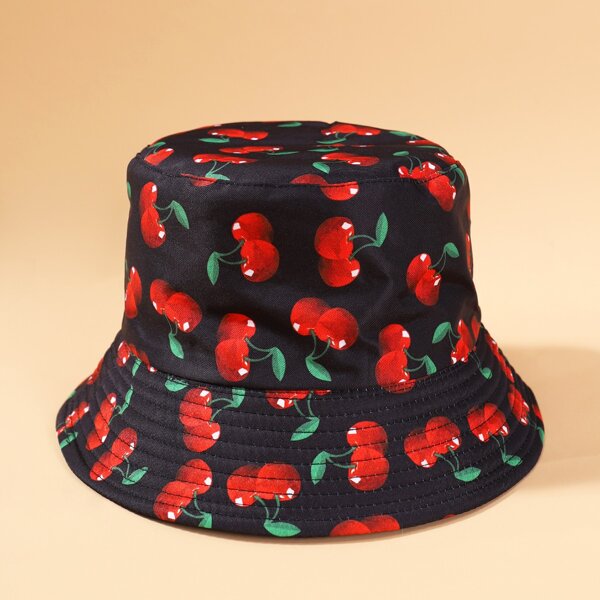 

Kids Fruit Print Reversible Bucket Hat, Multicolor