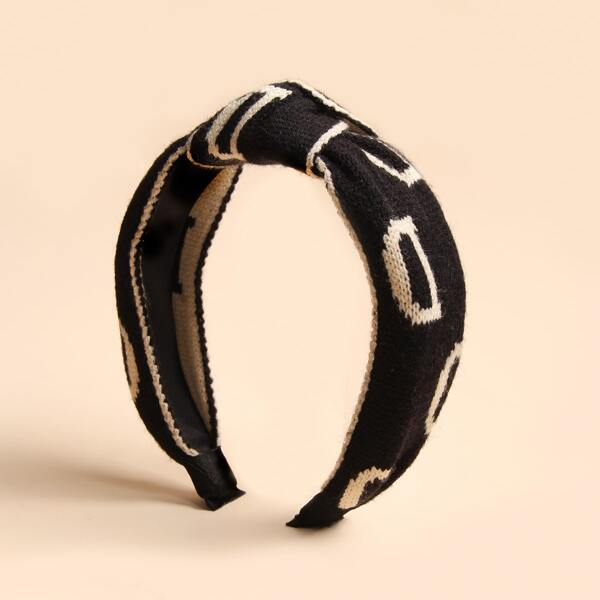 

Two Tone Knot Decor Hair Hoop, Multicolor