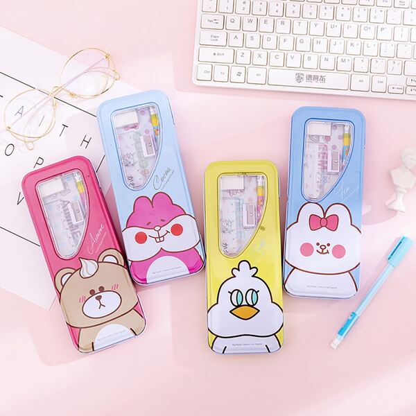 

1pc Cartoon Graphic Random Pencil Box, Multicolor