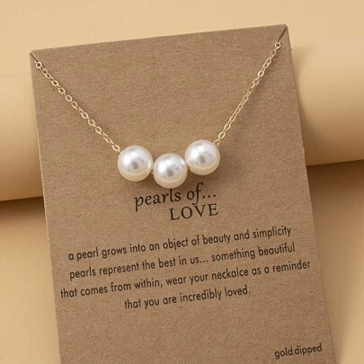 人造珍珠裝飾項鍊