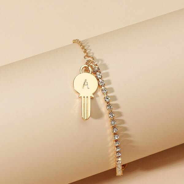 

Key Charm Bracelet, Gold