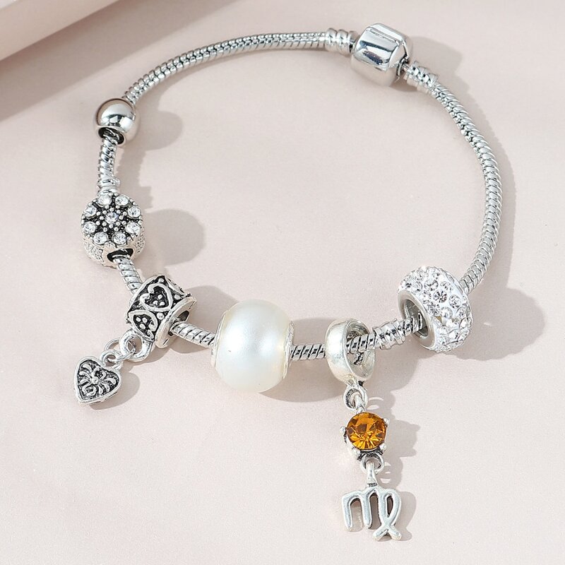 

Heart Charm Bracelet, Silver