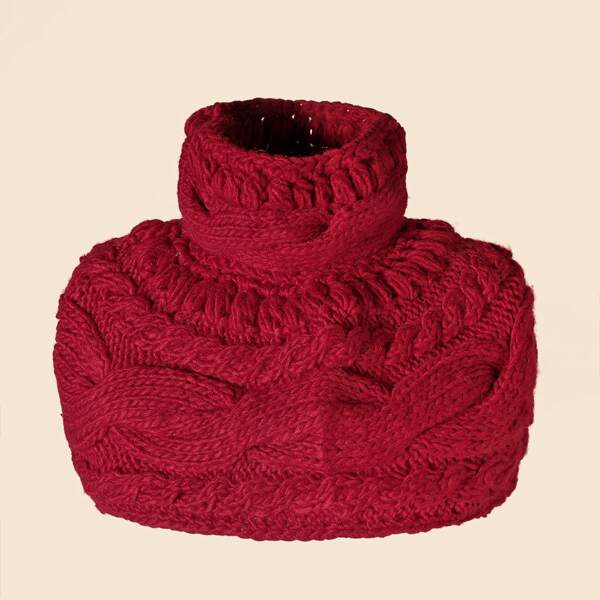 

Solid Knit Scarf, Red