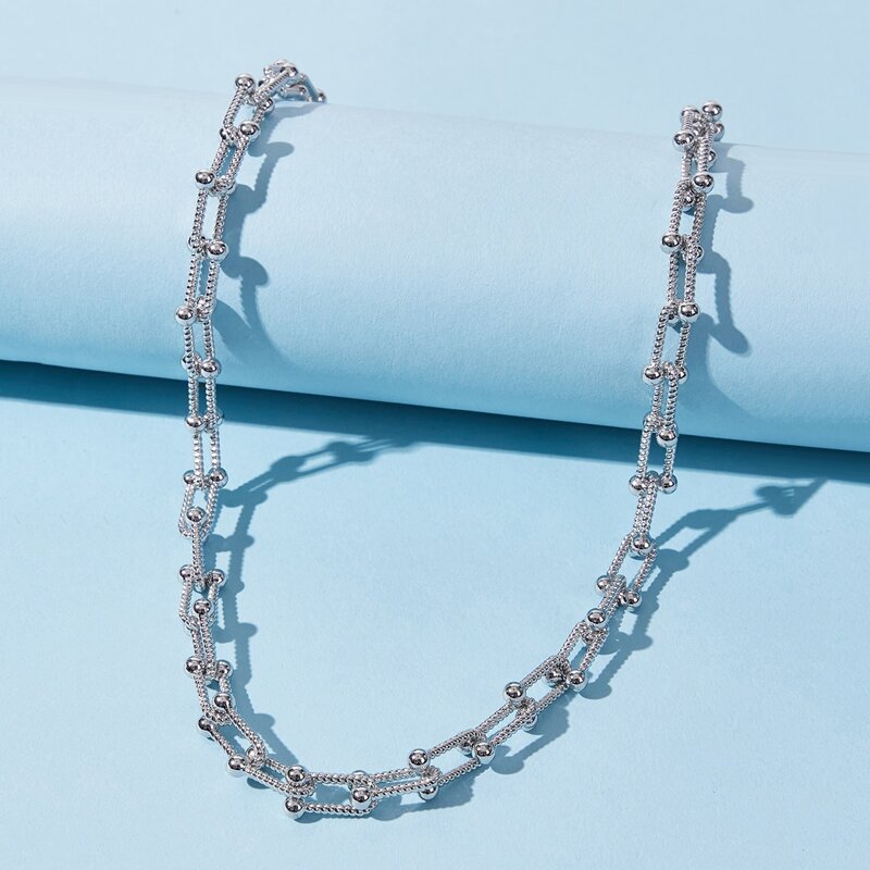 

Simple Chain Necklace, Silver