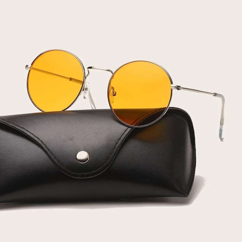 

Guys Round Frame Sunglasses, Orange