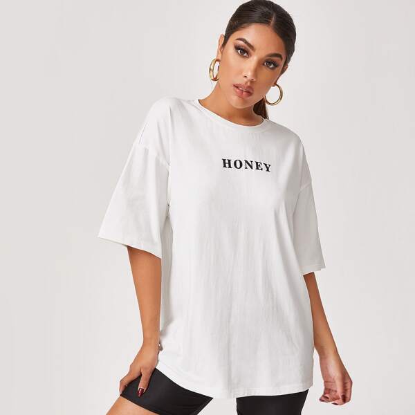

Letter Graphic Top, White