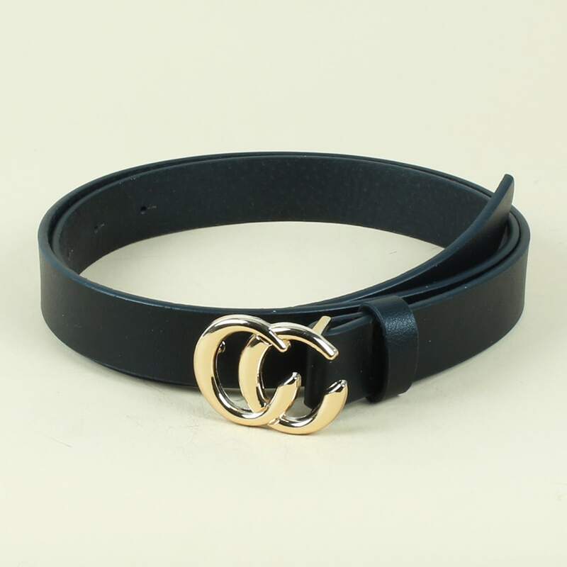 

Double Ring Buckle Belt, Black