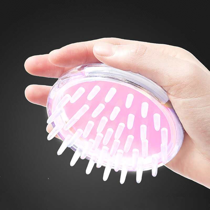 

1pc Clear Shampoo Brush, Baby pink
