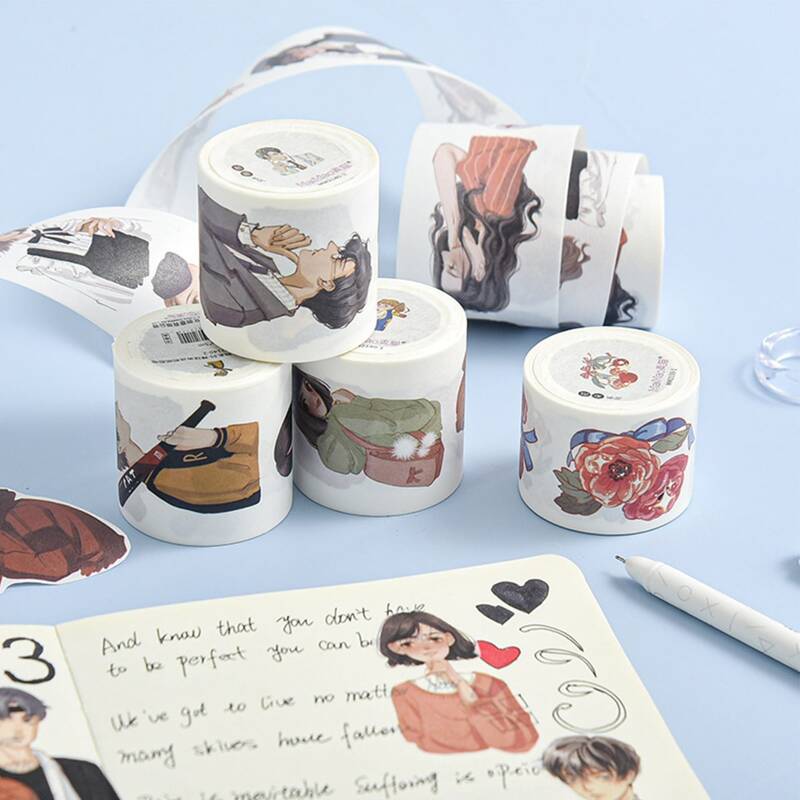 

1pc Random Figure Graphic Masking Tape, Multicolor