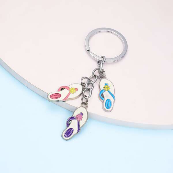 

Slipper Charm Keychain, Multicolor